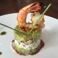 a close up of food on a plate