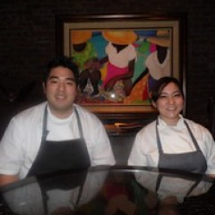 a group of people sitting at a table