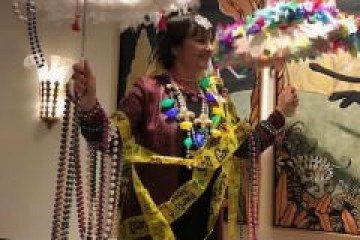 a stuffed animal on display