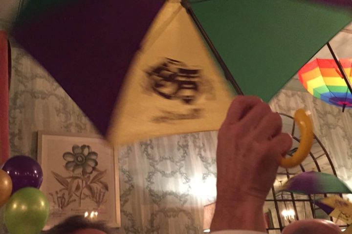 a person holding an umbrella