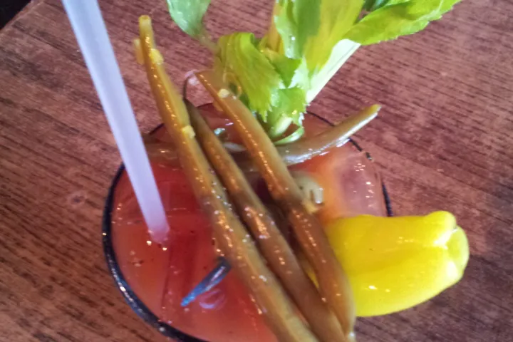 a plate of food on a table