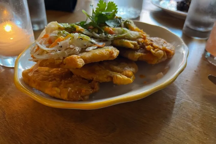 a plate of food on a table
