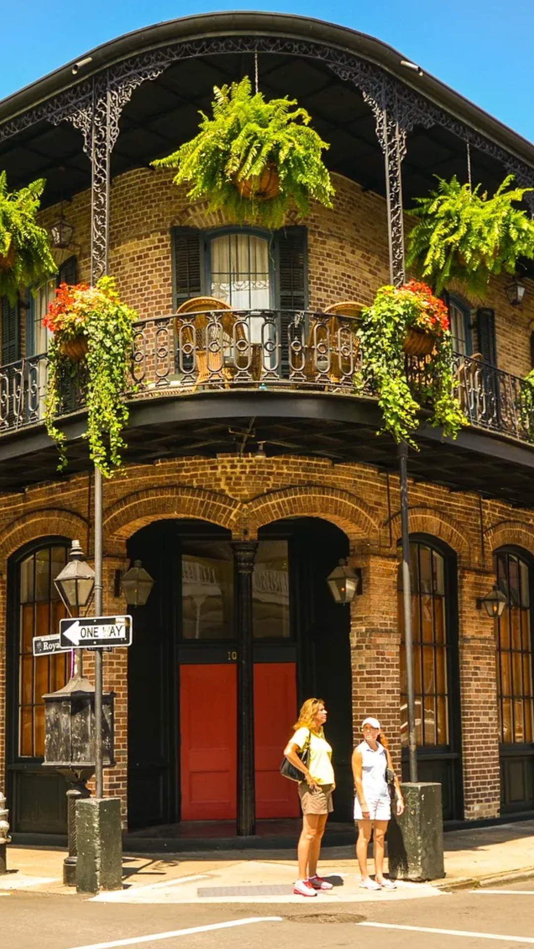 a person standing in front of a building
